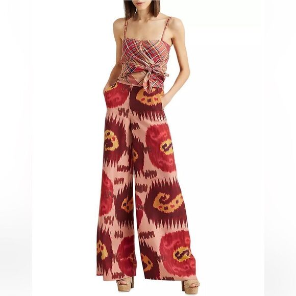 Ralph Lauren Collection Idonia Sleeveless Crisscross Voile Blouse in Multi Ikat - Picture 16 of 17